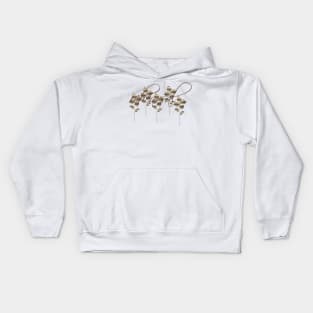 Pretty Gold Flowers Kids Hoodie